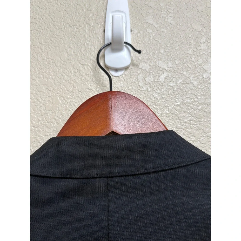 Cremieux Collection Loro Piana Super 130s Wool Blazer Sport Coat Black 44R